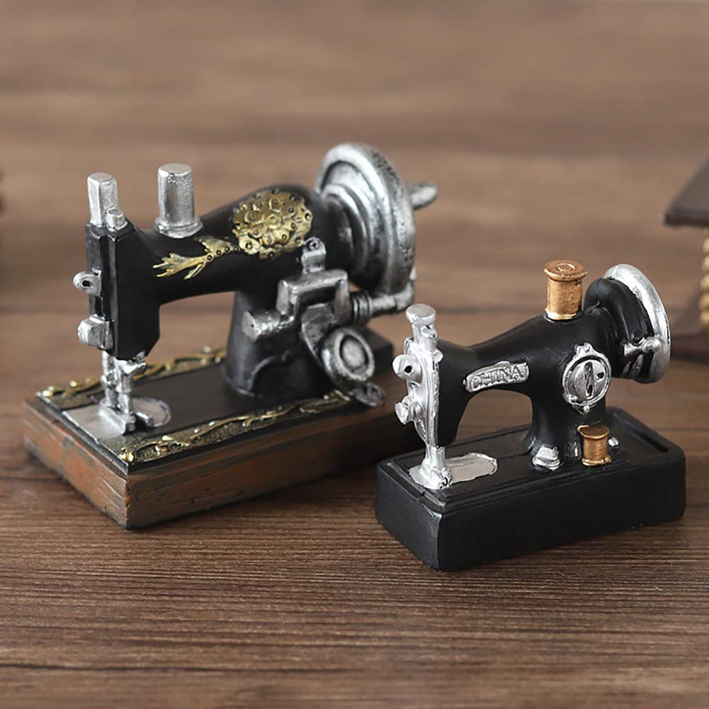 Amazon.co.jp: DOYIFun レトロ ミニチュア ミシン 像 ヴィンテージ